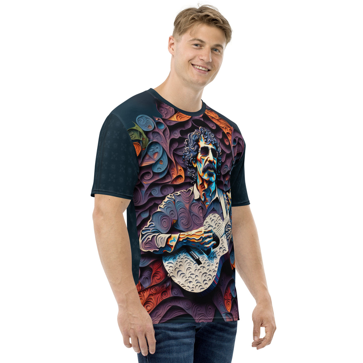 Saxophone Swirl Men's Crew Neck T-Shirt