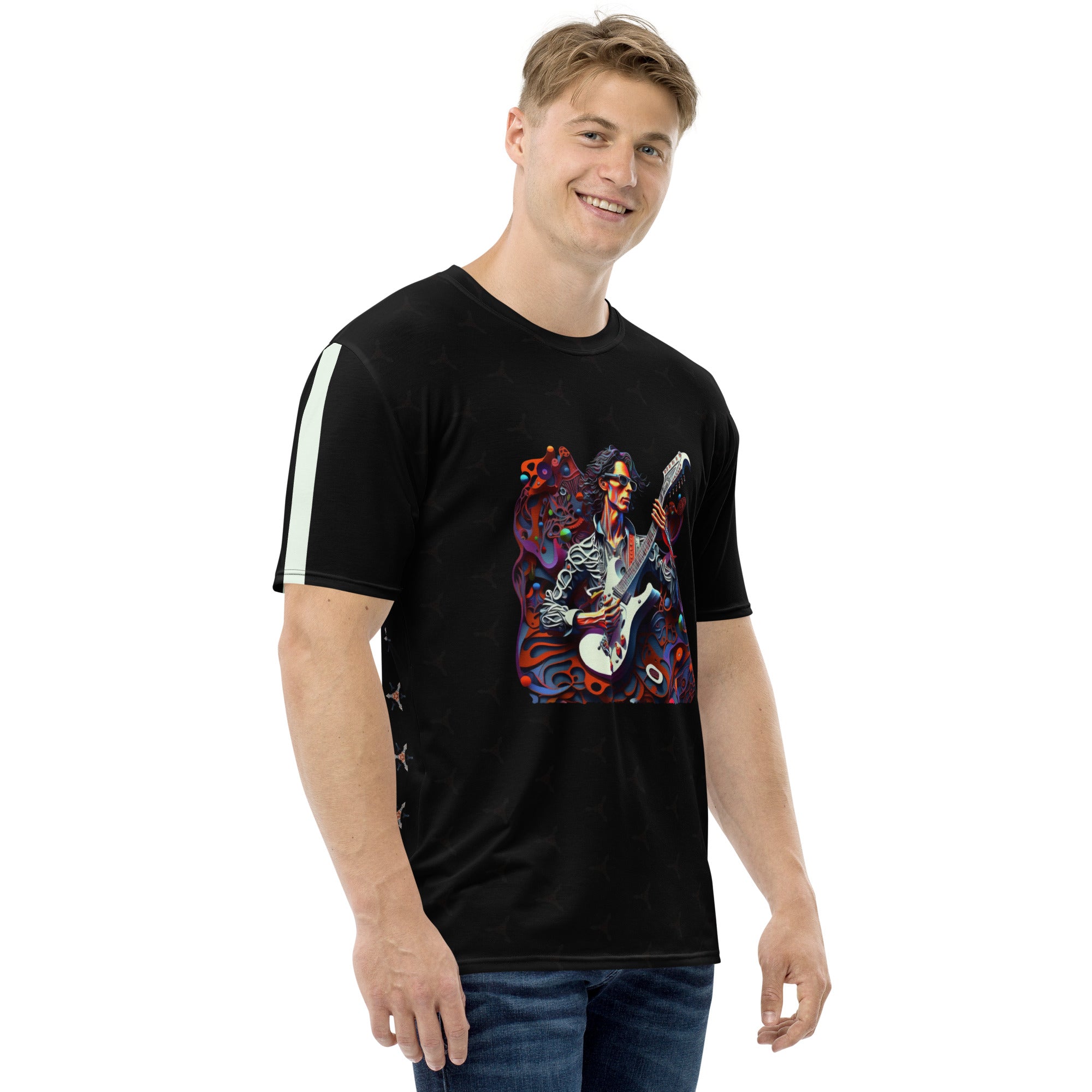 Riff Royalty All-Over Print T-Shirt with Distinctive Design for Men