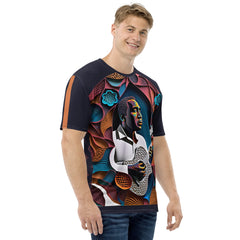 Jazzed Up Notes All-Over Print Men's Crew Neck T-Shirt