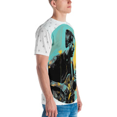 Monochromatic Mirage All-Over Print Men's Crew Neck T-Shirt