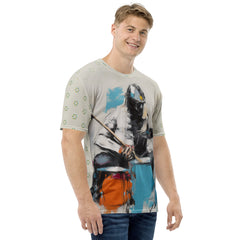 Subdued Geometry All-Over Print Men's Crew Neck T-Shirt