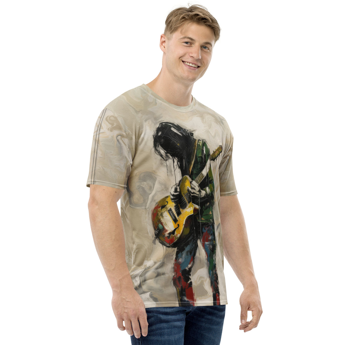 Minimalist Mosaic Men's Crew Neck T-Shirt