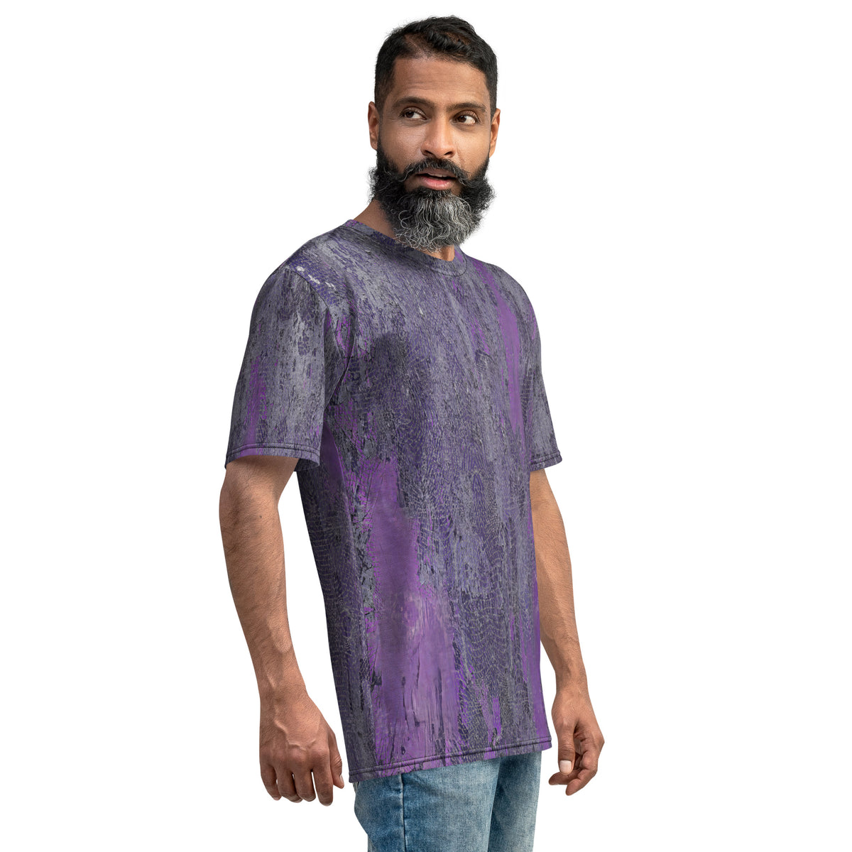 Weathered Steel Texture Crew Neck T-Shirt