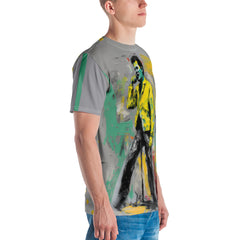 Elegant Lines All-Over Print Men's Crew Neck T-Shirt