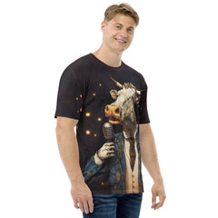 Gentleman Cow All-Over Print Men's Crew Neck T-Shirt