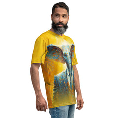 Hipster Elephant All-Over Print Men's Crew Neck T-Shirt