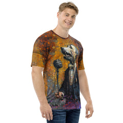 Safari Gentleman Dog All-Over Print Men's Crew Neck T-Shirt