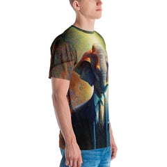 Charming Elephant All-Over Print Men's Crew Neck T-Shirt