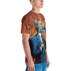 Cool Cat All-Over Print Men's Crew Neck T-Shirt