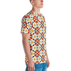 Vibrant Kaleidoscope Men's Crew Neck T-Shirt