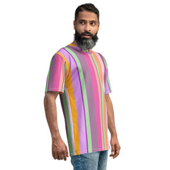 Crimson Streak Men's T-Shirt styled with jeans.