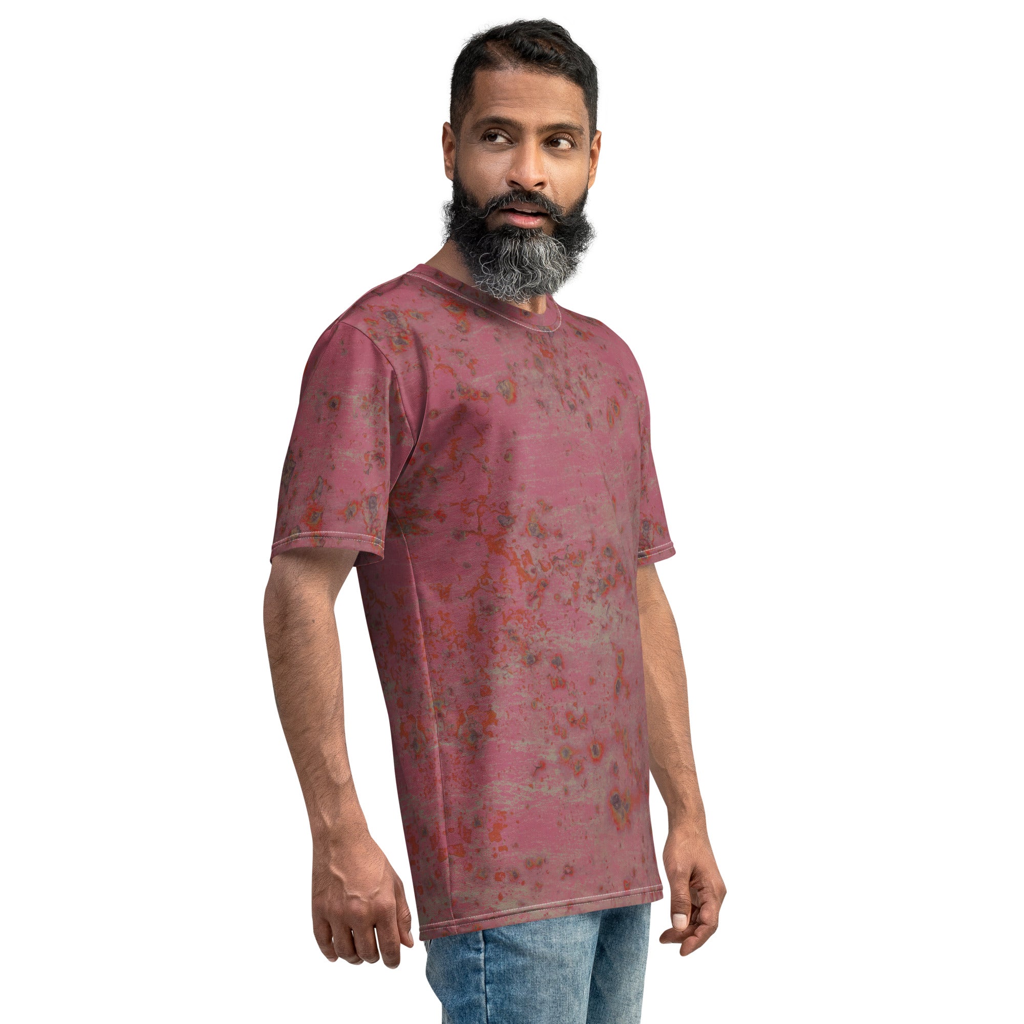 Stand out with the vivid Abstract Spectrum Men's Crew Neck T-Shirt