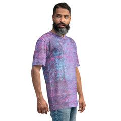 Eye-catching Galactic Glow artwork on a comfortable men's t-shirt