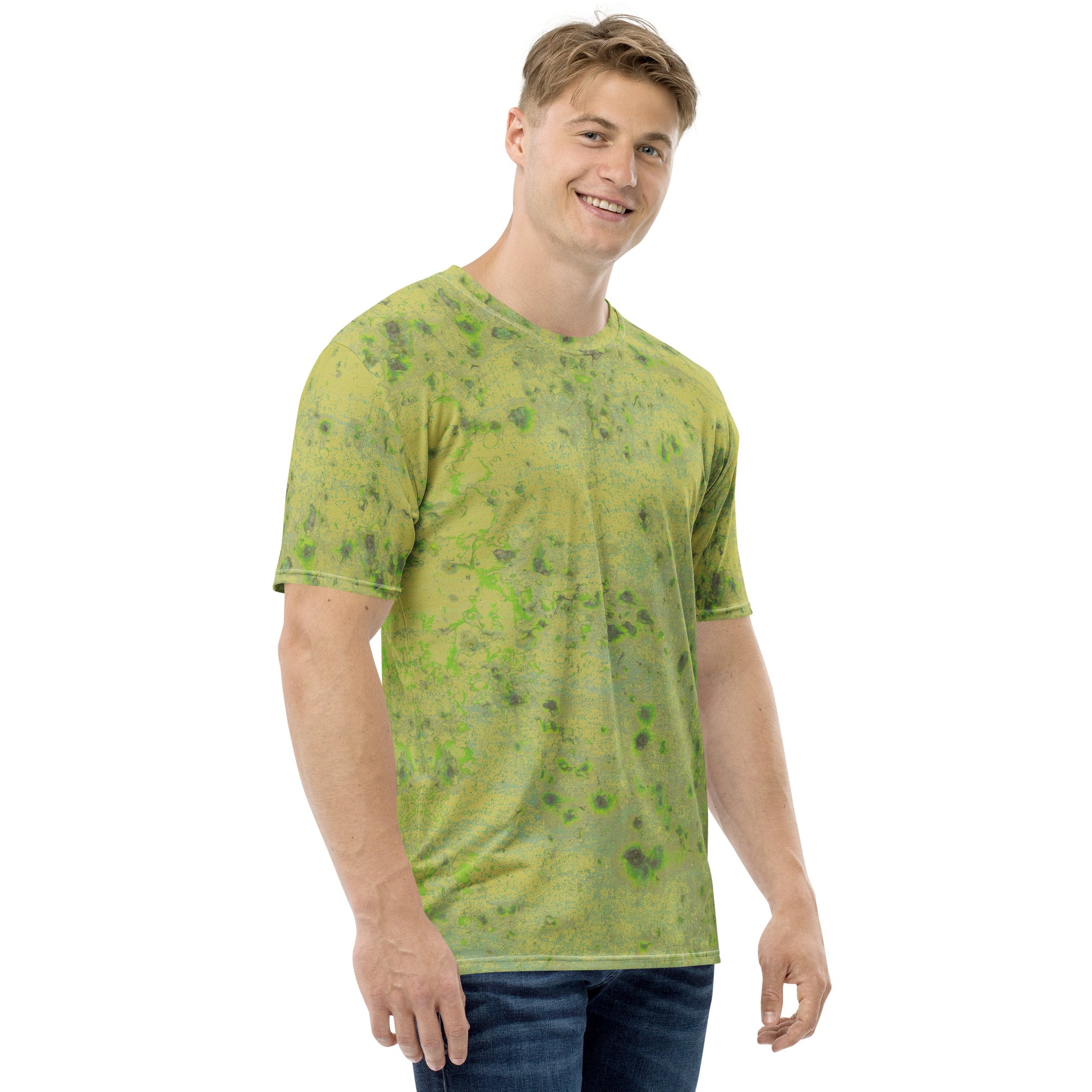 Eye-catching Electric Euphoria Men's Crew Neck T-Shirt for everyday wear