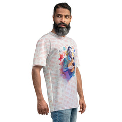 Origami Oasis Crewneck T-shirt in lifestyle setting