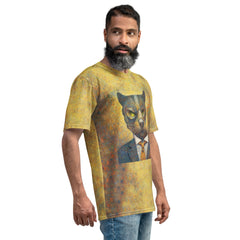 Stylish Whiskers and Paws crewneck shirt for men