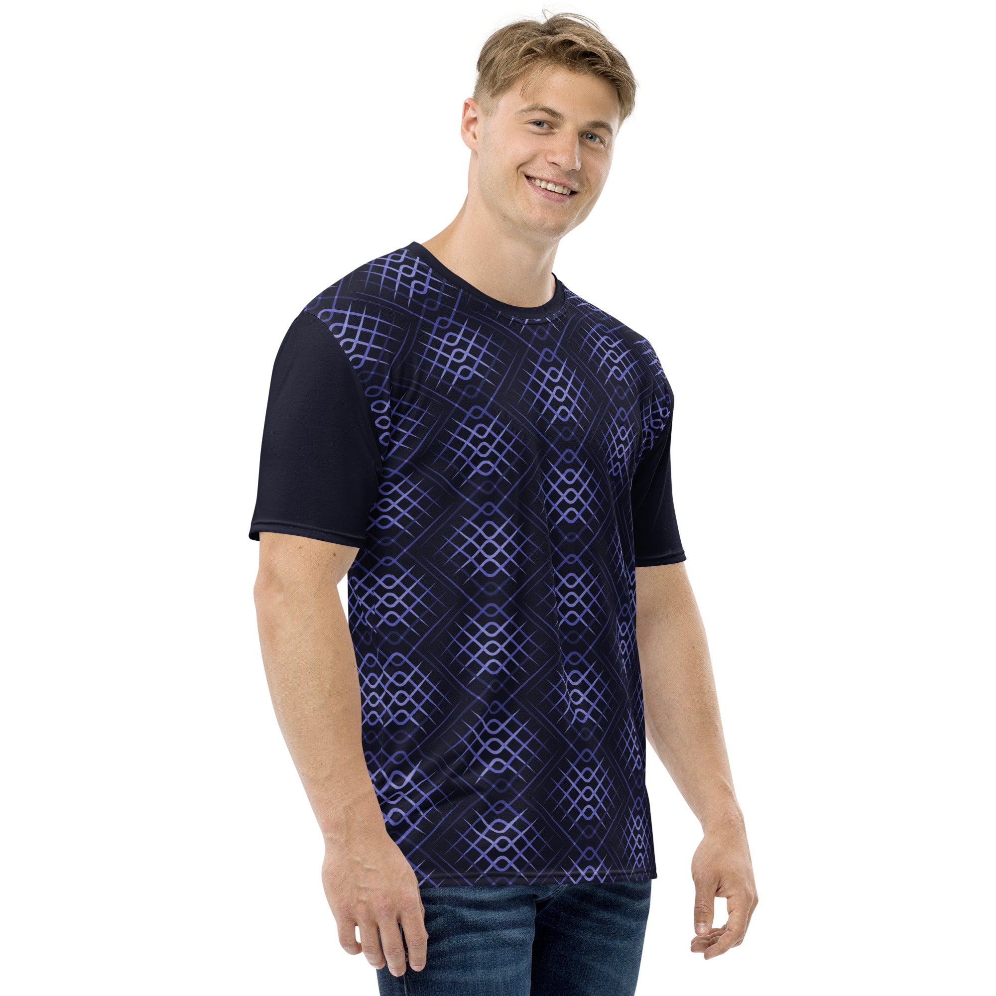 Casual look featuring Men's Geometric Vibes Crewneck Tee