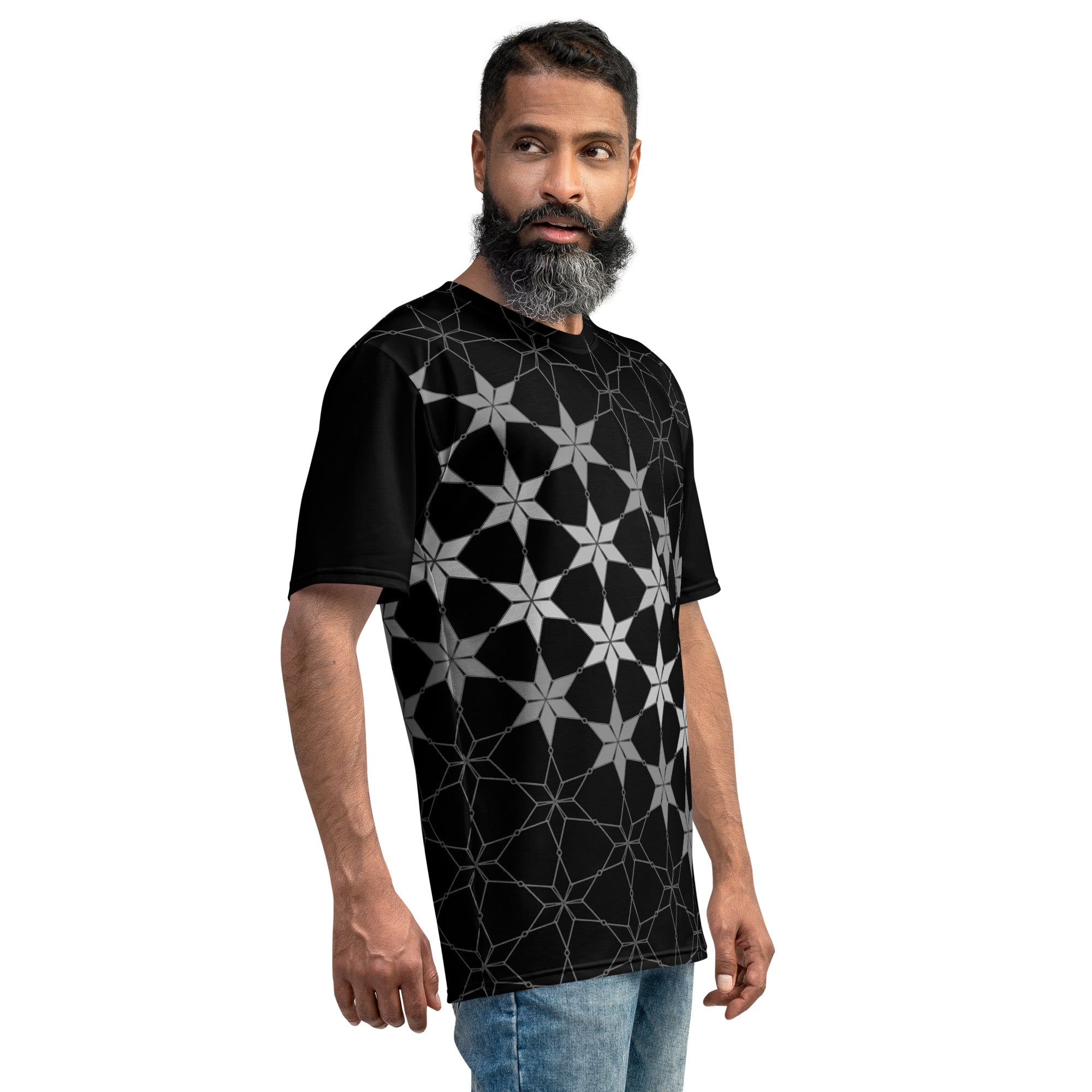 Retro style Men's Crew Neck T-shirt in casual setting