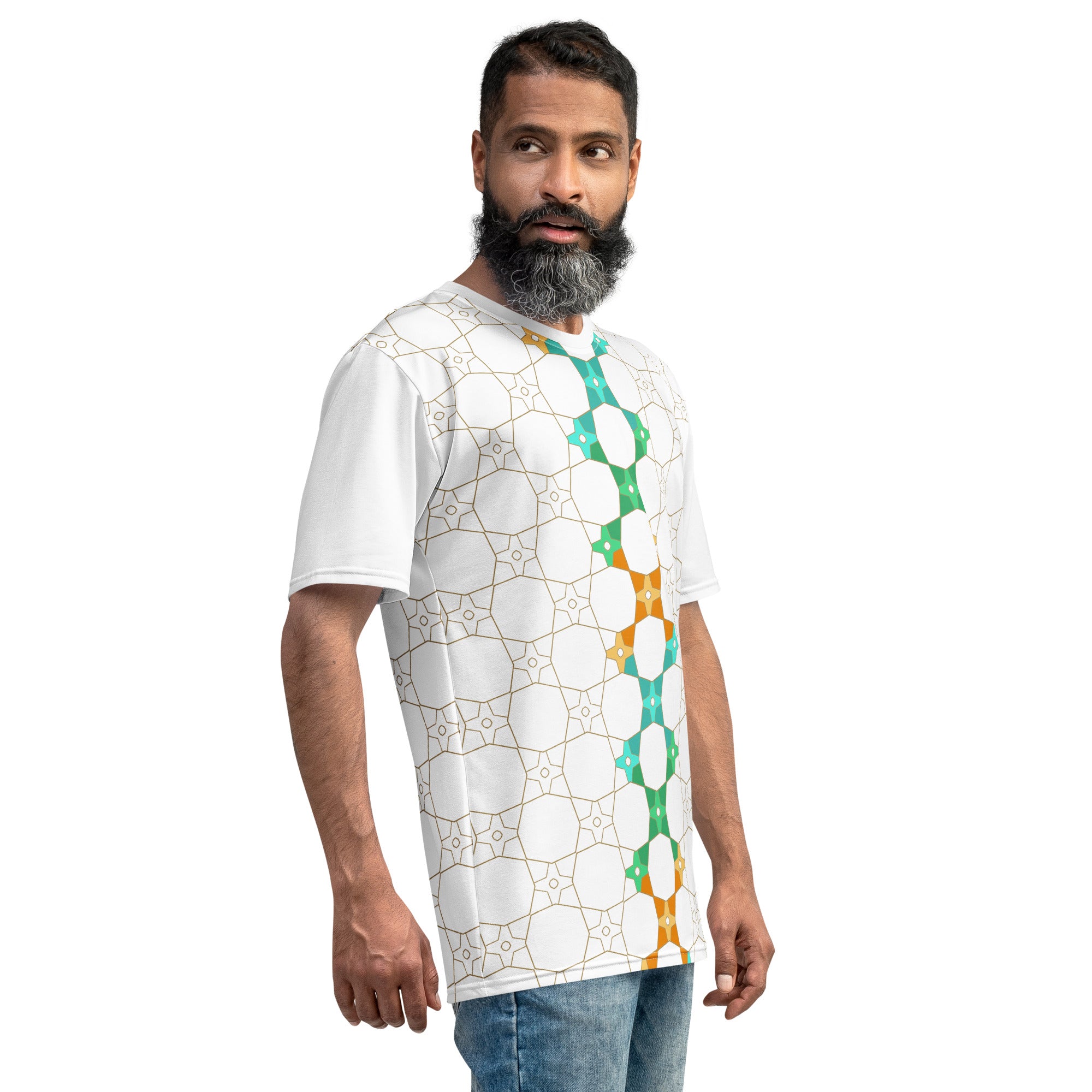 Colorful abstract pattern men's tee