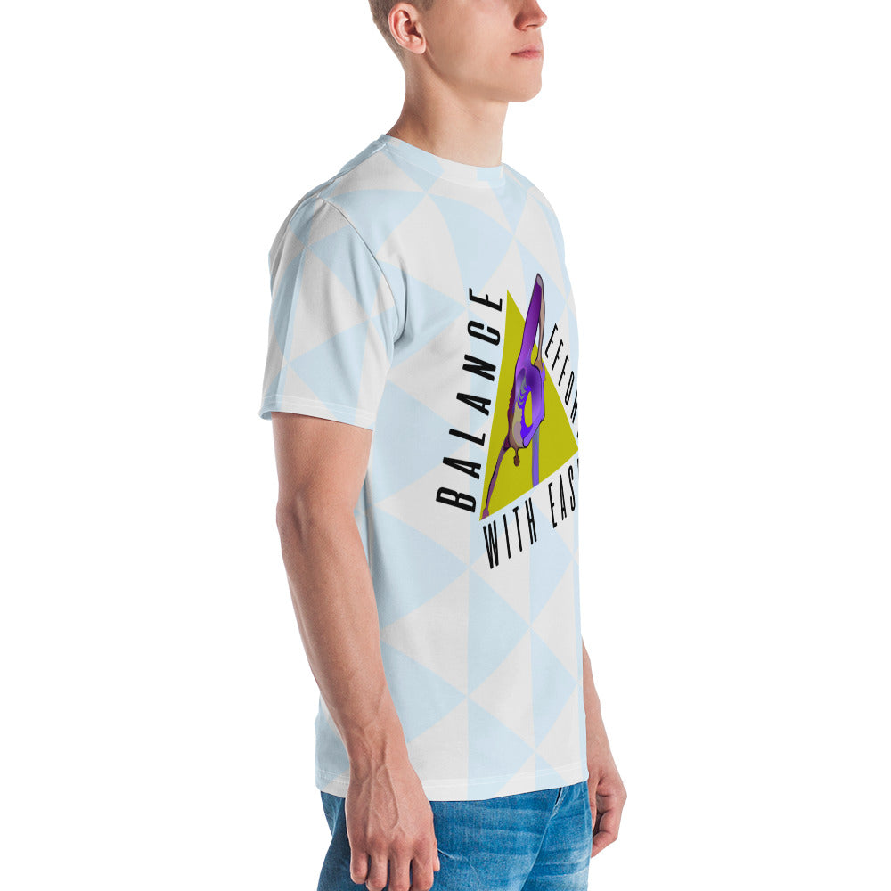 Side view of Mountain Pose Silhouette T-Shirt for men.