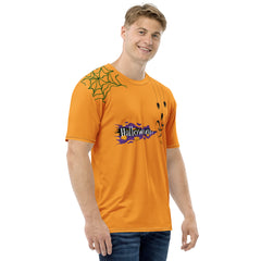 Jack O Lantern Glow Men's Crew Neck T-Shirt front view
