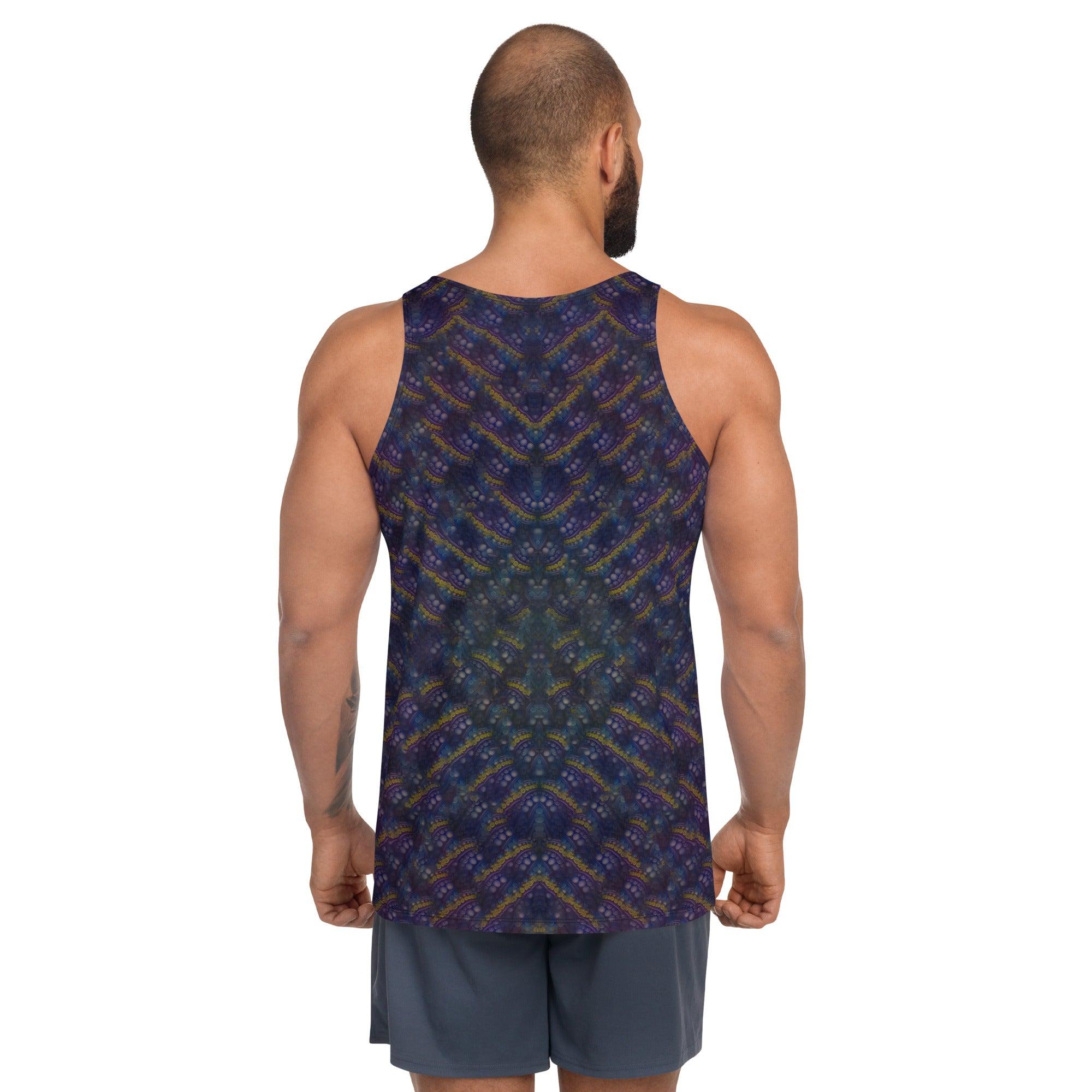 Men's Tank Top in Black - Serene Sanctuary IV Collection.