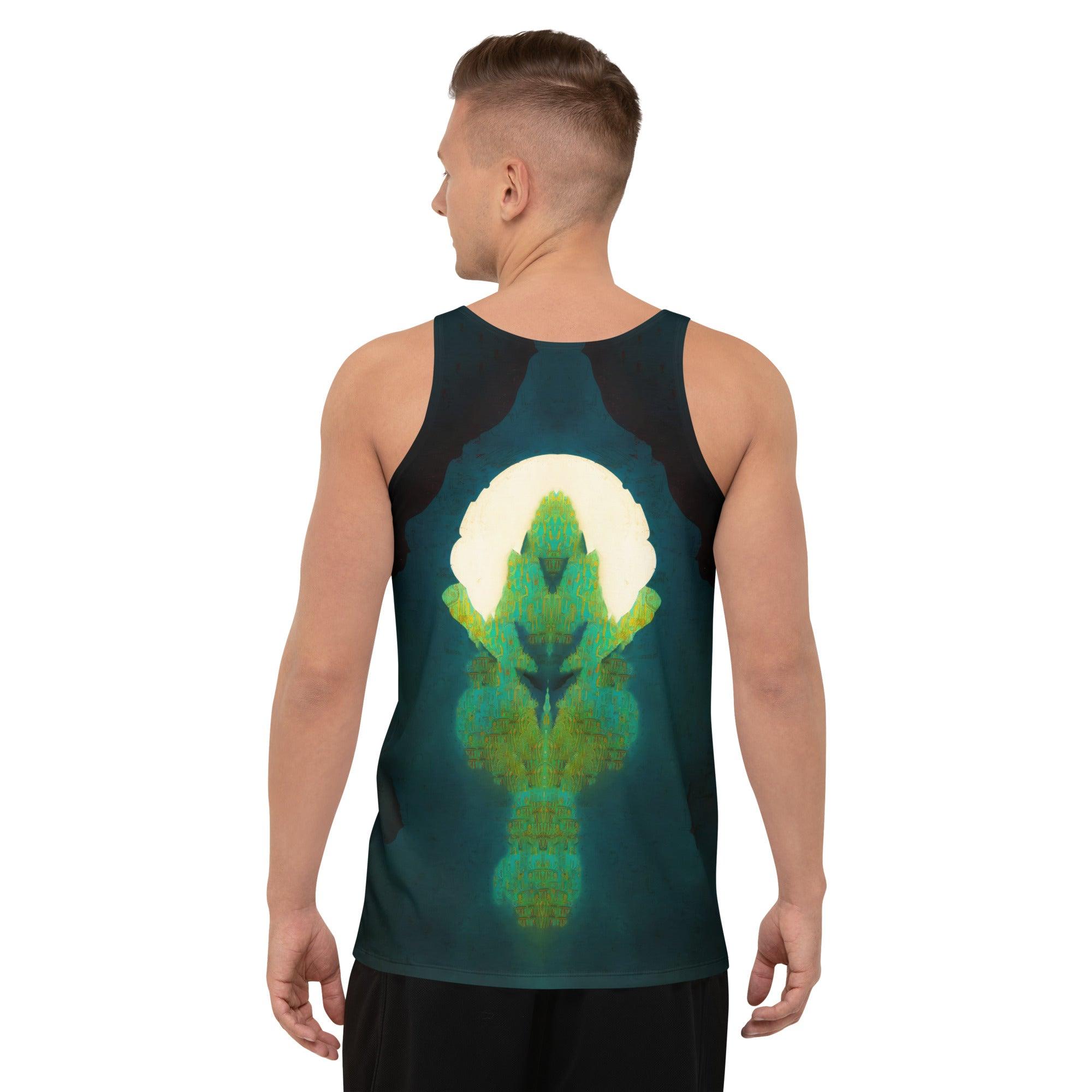 NS 813 men's tank top in gym setting.