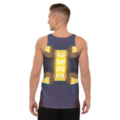 NS 835 Men's workout tank in gym setting.