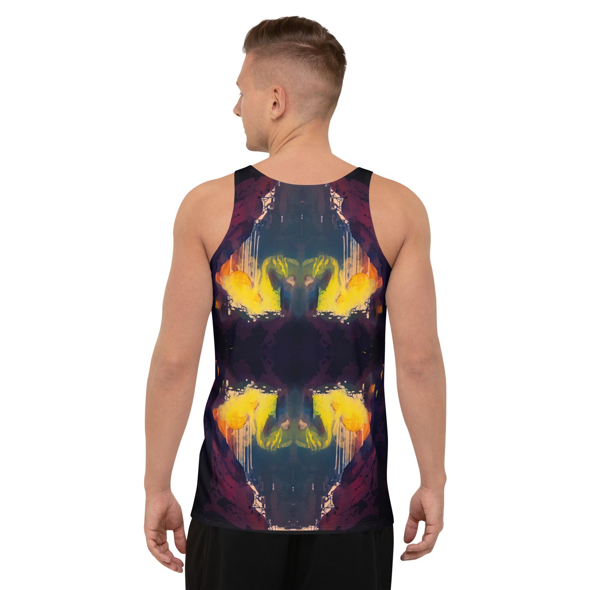 Back view of NS 849 Men's Tank Top worn by an athlete.