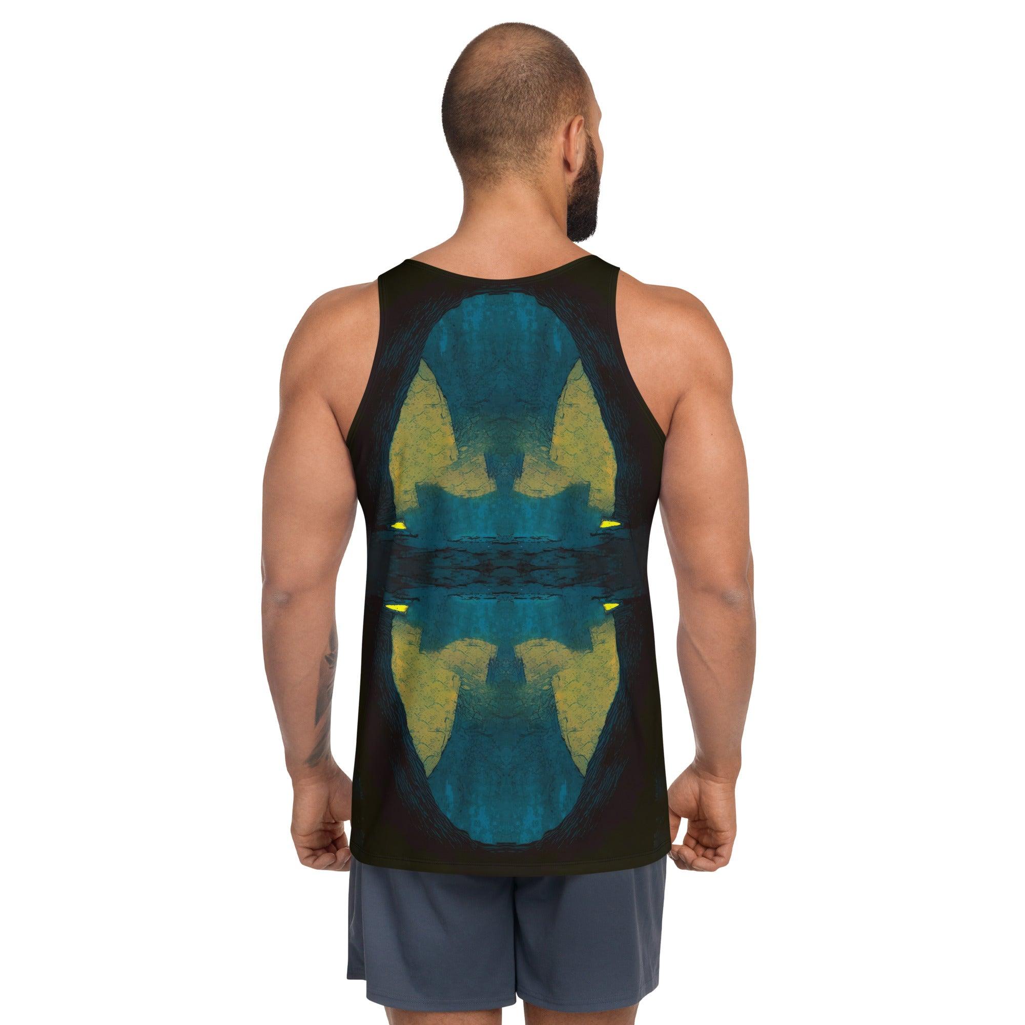 NS 852 Men's athletic tank top in action.