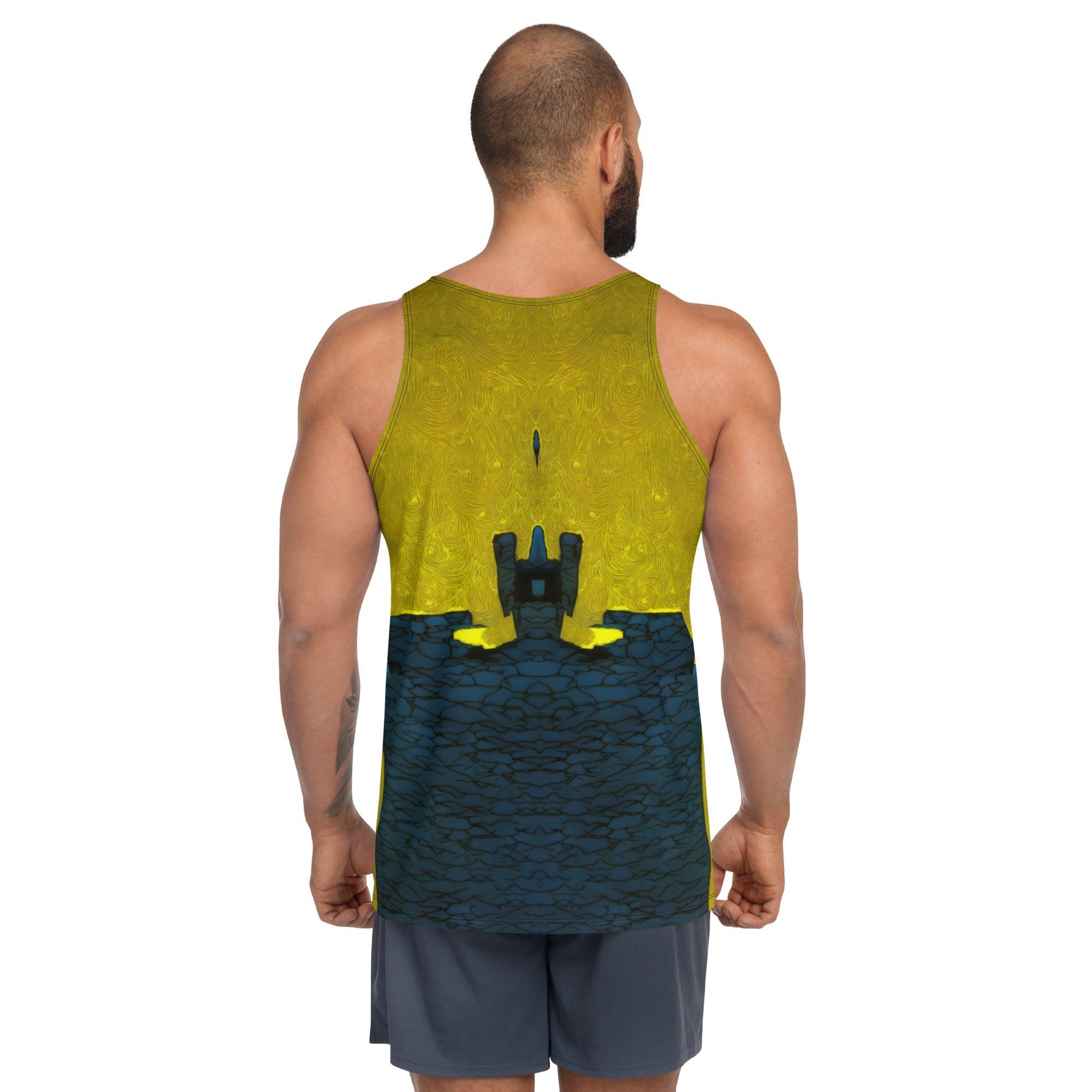 NS 860 Men's athletic tank top in action.