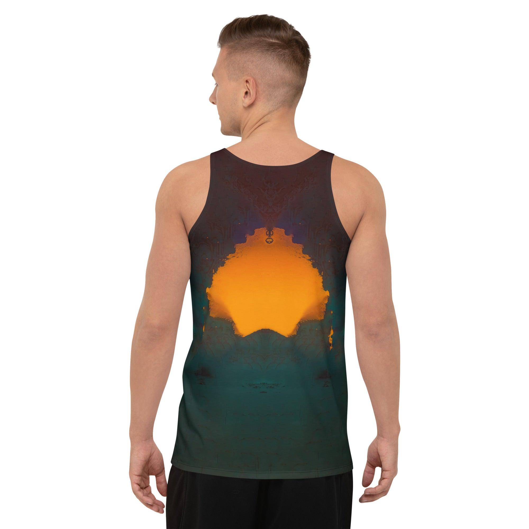 Back view of NS-802 men's gym tank top.