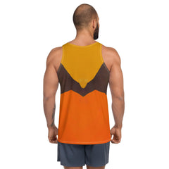 NS-977 men's workout tank top, displayed in a casual lifestyle setting.