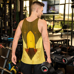 Eye-catching SurArt 74 Men's Tank Top, perfect for those who value art and adventure in their fashion choices.