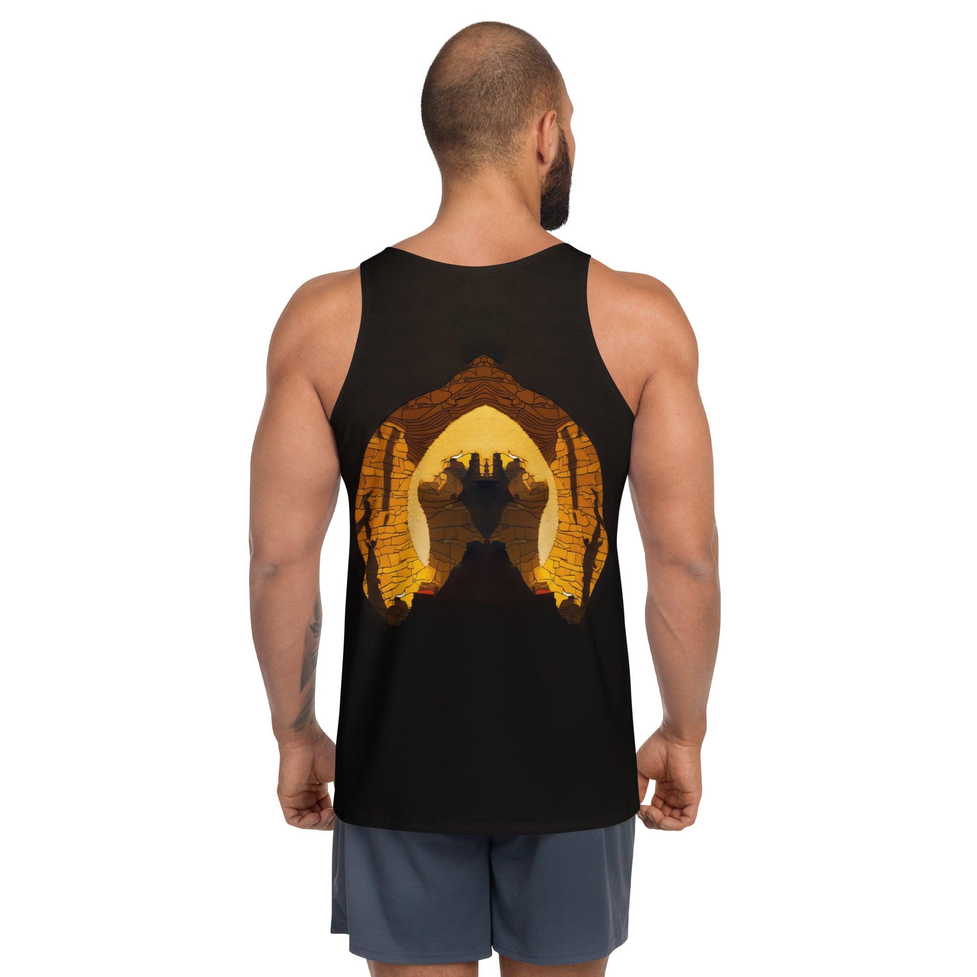 Vibrant and comfortable SurArt 95 Tank Top, ideal for surfers with a taste for art.