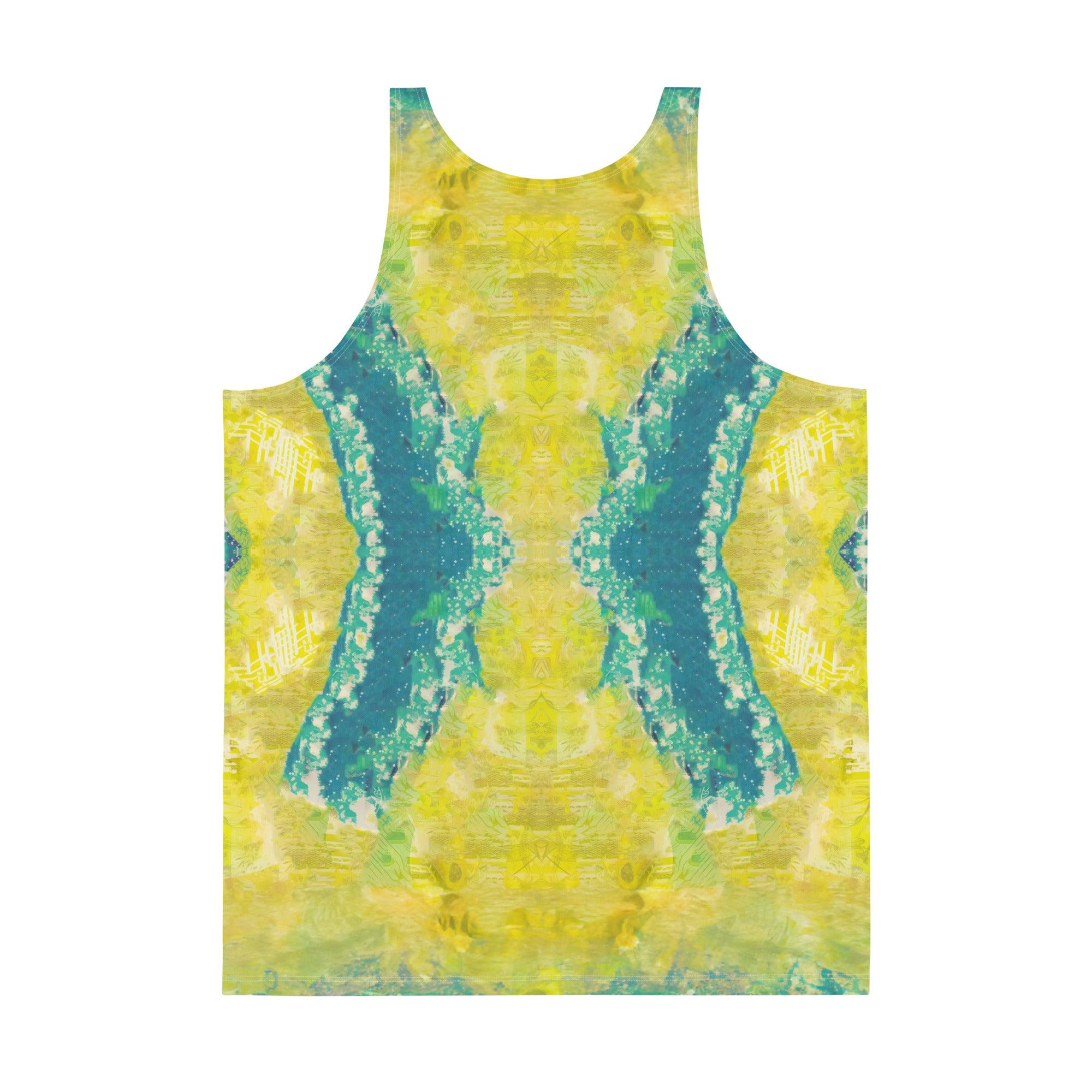 Unique SurArt 1 33 Tank Top, merging comfort with artistic expression for surfers.