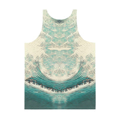 Stylish and unique SurArt 1 36 Tank Top, merging surf culture with avant-garde art.
