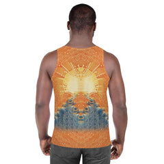 Eye-catching SurArt 1 08 Tank Top, merging art with surf culture for a distinctive style.