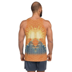 Vibrant and artistic SurArt 1 08 Tank Top design, ideal for those looking to make a statement on the beach or street.