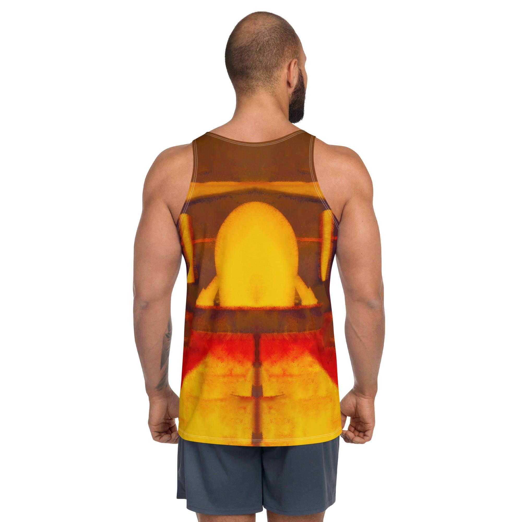 Vibrant SurArt 97 Tank Top, showcasing cutting-edge design for art lovers and wave riders.