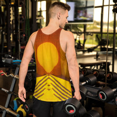 Eye-catching SurArt 98 Tank Top design, ideal for those seeking to express their individuality at the beach or on the street.