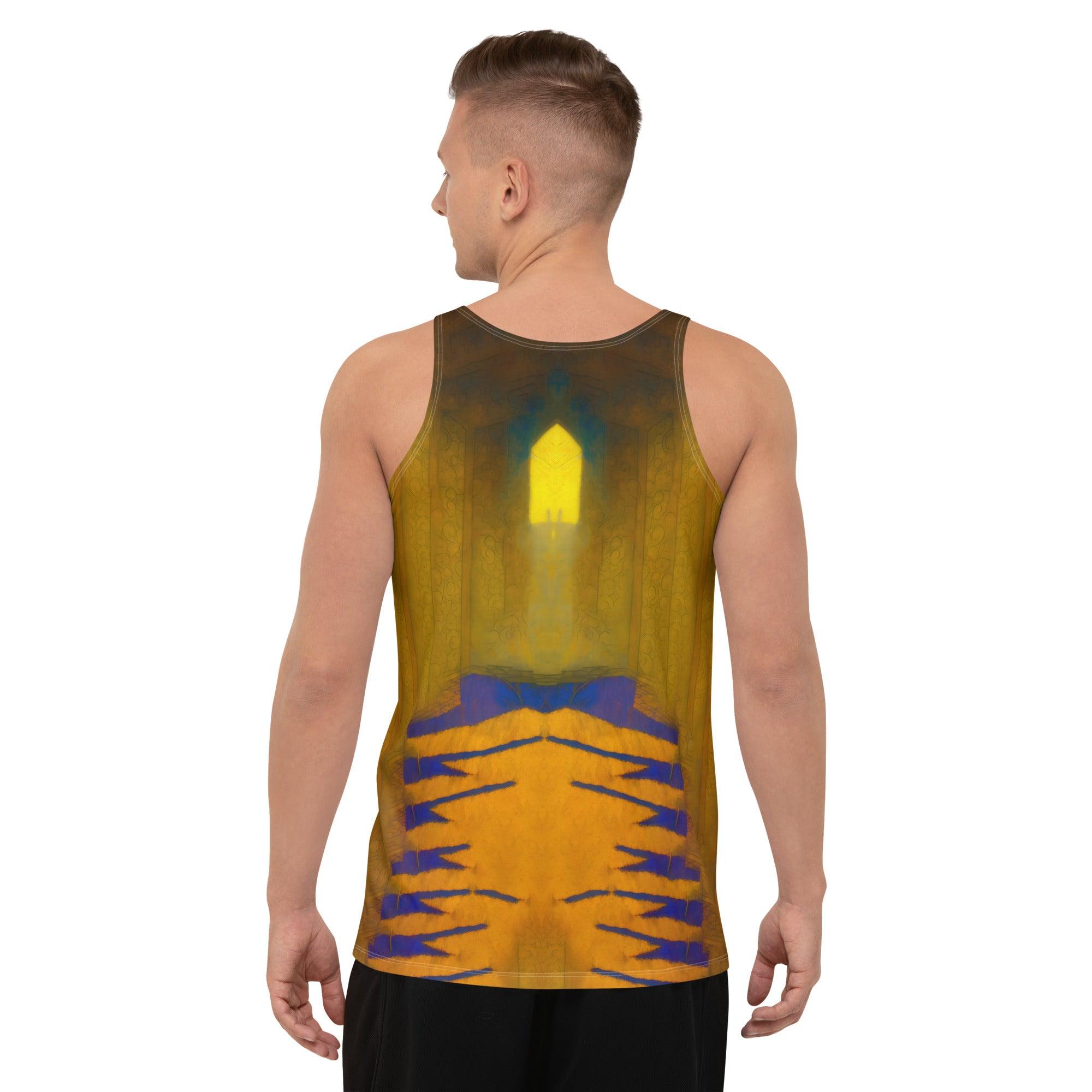 Vibrant SurArt 101 Men's Tank Top, offering a unique take on traditional surf wear.