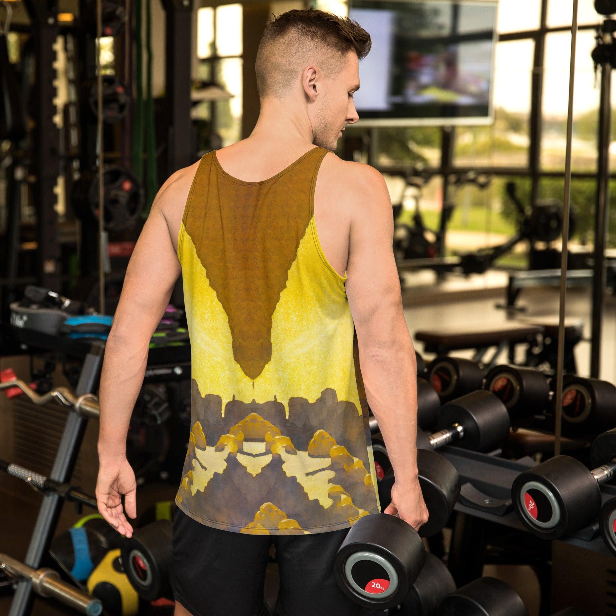 Vibrant SurArt 104 Tank Top design, offering an artistic twist on classic surf wear for those who dare to be different.