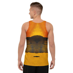 Innovative SurArt 107 Tank Top, blending artistic flair with surf lifestyle.