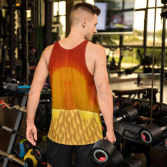 Eye-catching SurArt 108 Tank Top design, blending artistic creativity with the spirit of surfing.