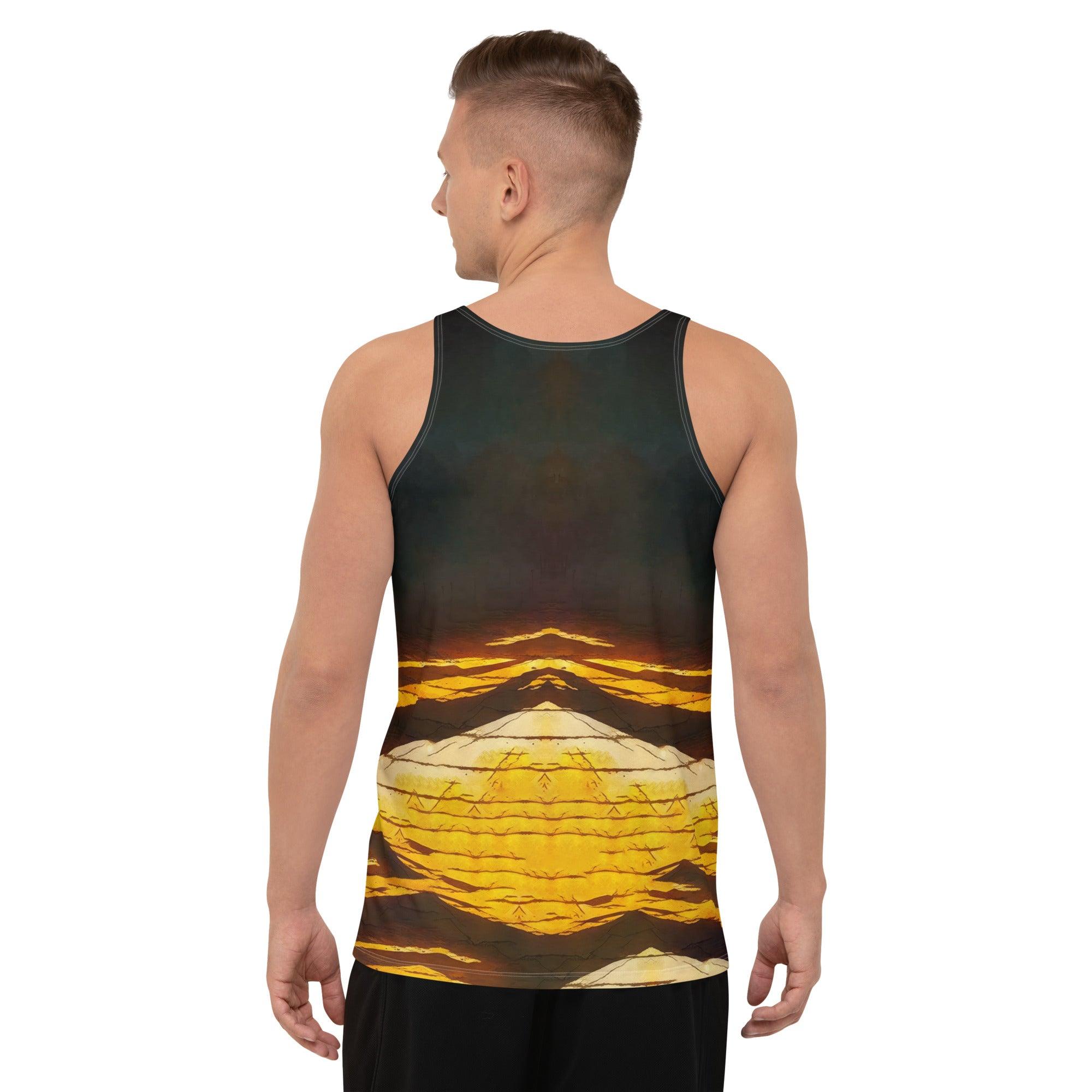 Surf-inspired SurArt 117 Men's Tank, showcasing unique artwork for the fashion-forward individual.