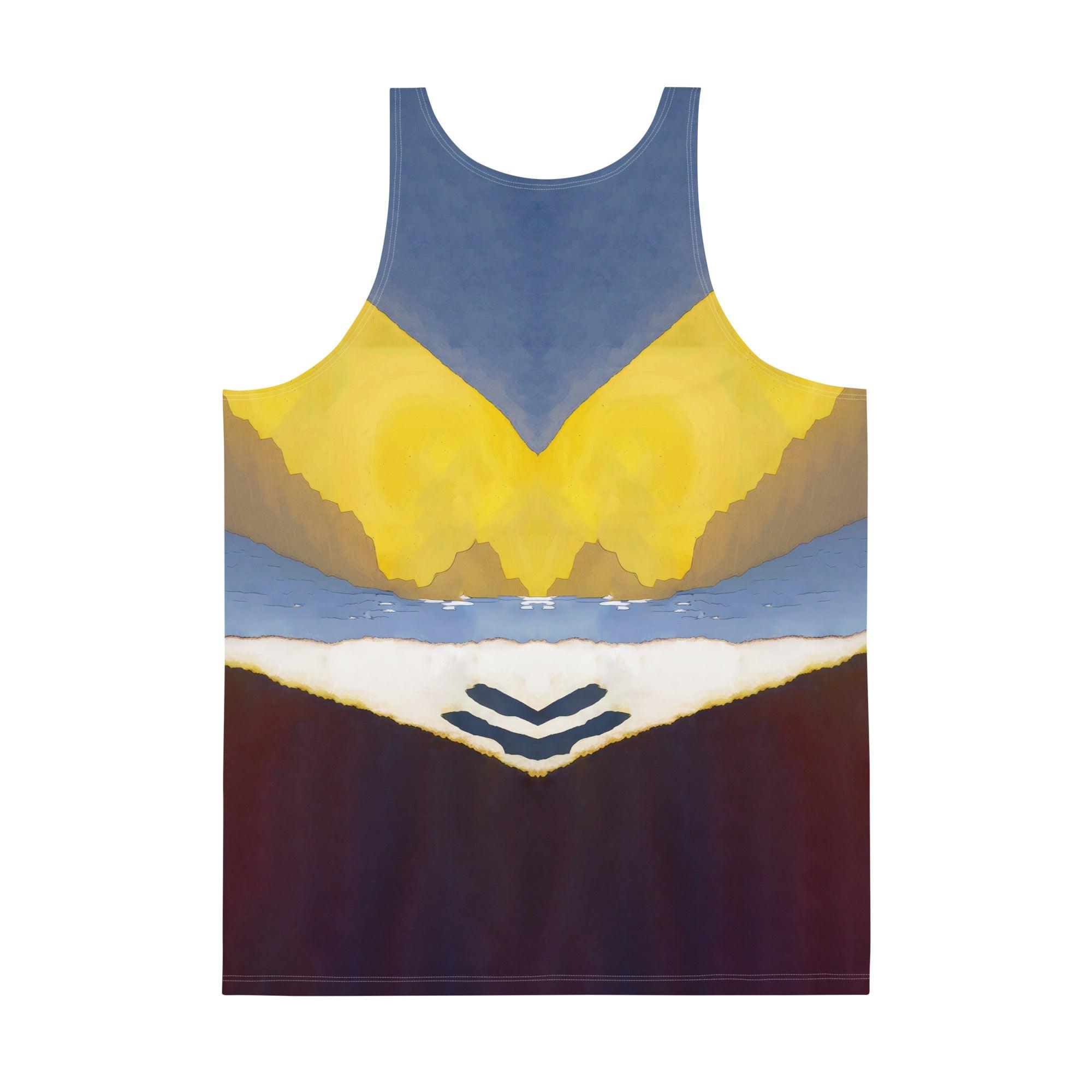 Vibrant SurArt 119 Tank Top design, making a statement for surfers and art aficionados alike.