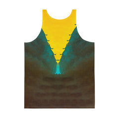 Innovative SurArt 120 Tank Top design, blending surf culture with modern artistic flair.