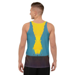 Elevate your beachwear with the stylish and artistic SurArt 123 Tank Top, perfect for surf enthusiasts.