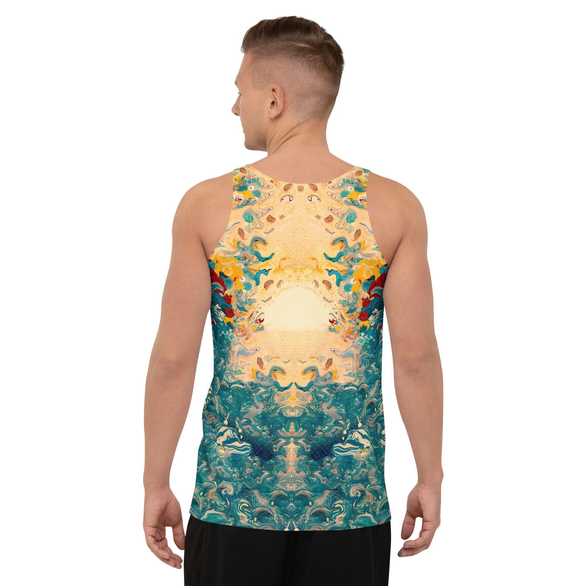 Men's Surfing Paradise All-Over Print Tank Top Embrace The Beach Vibes - Beyond T-shirts